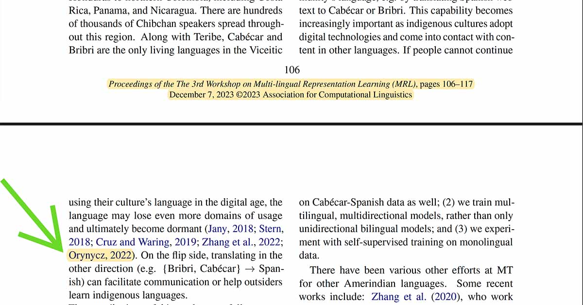 Citation in TalaMT: Multilingual Machine Translation for Cabécar-Bribri-Spanish (Jones et al., MRL-WS 2023)