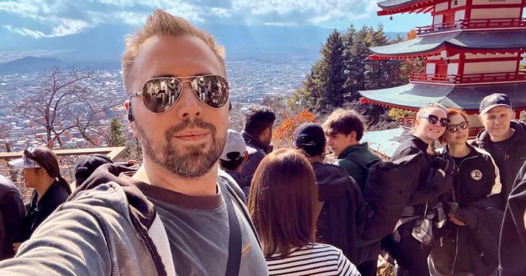 Pagoda Chūreitō (vyhliadka na horu Fudži)